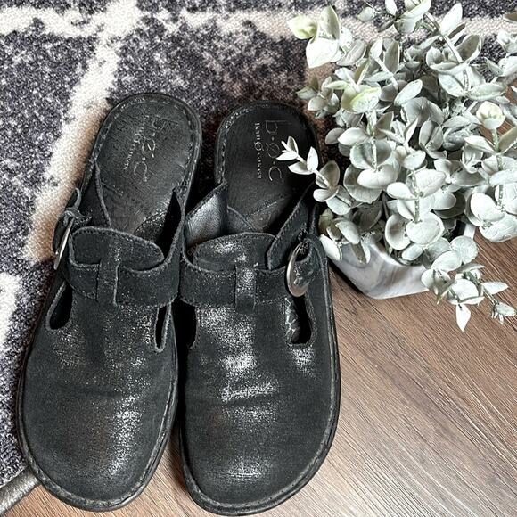 Boc size 7 glitter leather woman’s clog - Picture 1 of 11